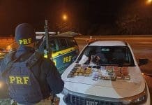 PRF apreende 6 kg de drogas e prende trio na BR-101 em Casimiro