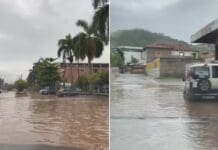 Temporal alaga ruas em Santo Antônio de Pádua