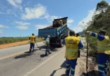 DER-RJ inicia recapeamento da RJ-162 entre Rio das Ostras e Casimiro