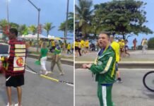 Polícia investiga vídeo de homem negro conduzido por corrente em ato político no Rio